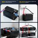 6 AWG Battery Cable, 10 Feet Black + 10Feet Red Flexible 6 Gauge Wire with 5pcs of 5/16" & 5pcs 3/8" Tinned Copper Lugs Terminal Welding Cable + Heat Shrink Tubing for Auto Solar Marine RV