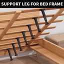 braxan 6 Pcs Bed Support Legs Frame Replacement, Patas para Cama Adjustable Height Furniture Center for Frame/Sofa/Dresser/Chair/Table 7.87 In-14.96 in Bed Support Legs (Black)