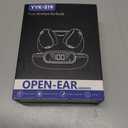 Ultra Open Ear Earbuds, Clip On Wireless Headphones with Open Ear Comfort, Black