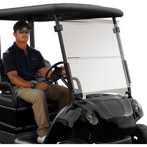 Club Car Precedent Windshield for Golf Cart Windshield Replacement,Foldable Tinted Acrylic panel material firmly match Club Car Precedent 2004 and Up Models