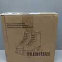 Silvertree Women's Roller Skates PU Leather High-top Roller Skate Four-Wheel Roller Skate Shiny Roller Skates with Carry Bag for Girls, Size: Women's 8 / Men's 6.5