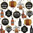 Whiskey Birthday Party Decorations for Men Hanging Swirls Whiskey Hanging Swirls for 30th 40th 50th 60th 70th 80th Birthday Decorations