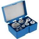 MANCHAP 8 PCS 1000g Calibration Weights, Gram Scale Weight Set 10g, 20g, 50g, 100g, 200g, 500g, Scale Calibration Weights with Tweezer for Digital/Gram/Jewelry Scale, Silver