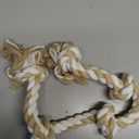 Dog toy rope white and beige
