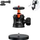 UURIG BH07 Magnetic Camera Mount with 360 Ball Head, Magnetic Mount Base Stand with 1/4"-20 Thread for GoPro,Pocket4/3,Insta360 X5/X4, Rubber Coated Magnet Base Deal for Action 5Pro/4/3 to Cars Body