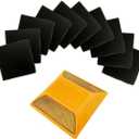 Adhesive Sticky Pads for Road Reflectors, 4" x 4" Butyl Sticky Pads, 10 Pack, Stick Driveway Reflectors on Driveway, Apply on Asphalt, Pavement, Cement or Concrete, Reflectors Not Included