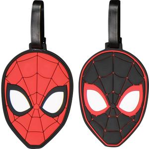 FUL Marvel Spider-Man 2-Piece Suitcase ID Tag Set with Adjustable Straps, Mile Morales, Multi, One Size