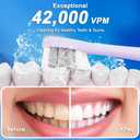 Kuicur Sonic Electric Toothbrush for Adults & Kids, Rechargeable Electric Toothbrush with 10 Brush Heads & Travel Case, Teeth Whitening, Holder, Charge for 120 Days - Purple