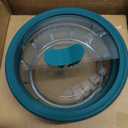 Anyday 2-Pack (2-Cup) Glass Food Storage Set with Glass Lids | Plastic-Free Meal Prep Set | Stackable Airtight Storage Container Set with Vented Lid for Microwave-Safe Reheating (Clear - Kale)