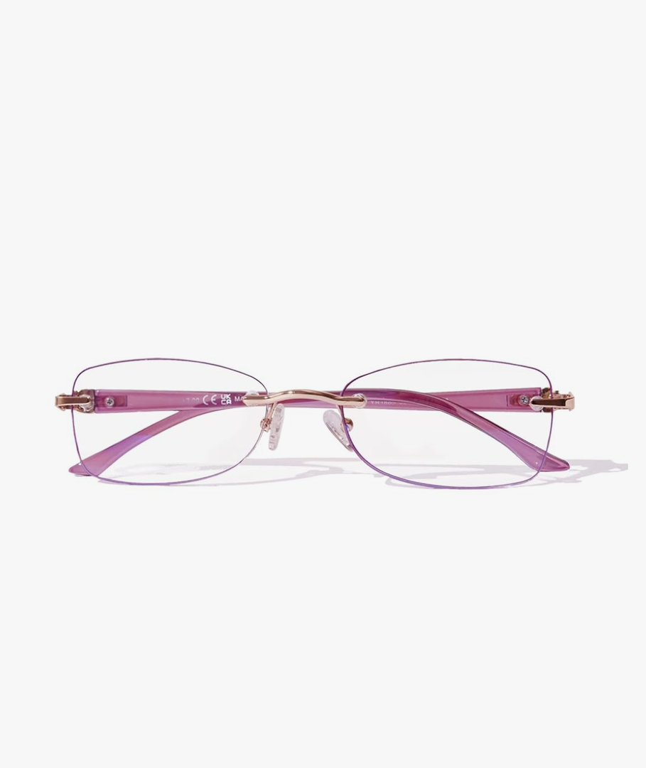 Reading Glasses for Women, Rectangle Blue Light Blocking Readers With Tinted Edge