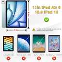 Kids Case for iPad (A16) 11th Generation 11 Inch 2025/ iPad 10th Gen 10.9" , Child Friendly Case with Adjustable Stand,Heavy Duty Protective Cover for iPad Air 11 (M4/M3/M2)2026/2025/2024. (Black-red)