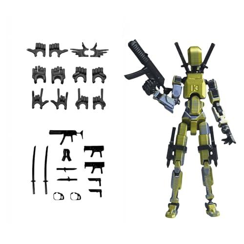 Nemoro Pre-Assembly 3D Printed 5.54'' Stick 13 Action Figure, Multi-Jointed Tian13, Articulated T13 Desktop Decoration,12 in 1 d13 Accessories, Best Birthday Festival Gift