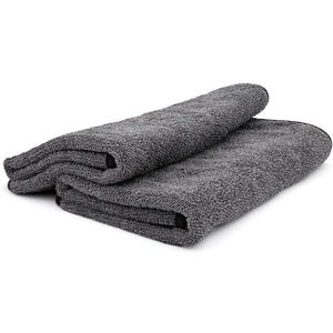 The Rag Company - Double Twistress (2-Pack) Professional Korean 70/30 Blend, Twist Loop Microfiber Drying Towels Car Detailing, Lint-Free, Streak-Free, Multipurpose Use, 850gsm, 20in x 24in, Grey
