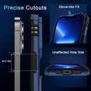 DEERLAMN Case for iPhone 13 Pro with Slide Camera Cover+Screen Protector(1 Pack),Rotated Ring Kickstand Military Grade Shockproof Protective Cover-Navy Blue