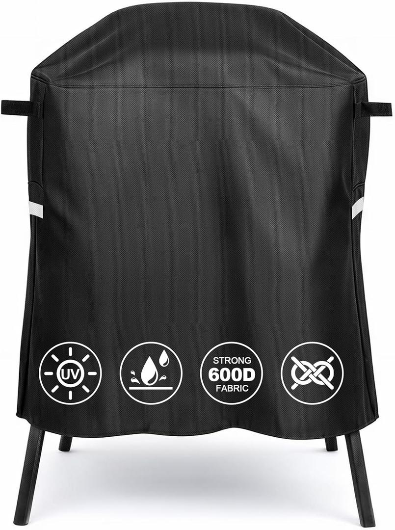 QuliMetal 7113 Grill Cover for Weber Q100 Q120 Q1000 Q1200 Q200 Q220 Q2000 Q2200 Q2400 Q2800N+ Series Gas Grills, Heavy Duty BBQ Gas Grill Cover, 600D