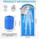 OBTANIM Sleeping Bags Portable Waterproof Camping Sleeping Bag for Adults Kids 4 Seasons Cold Weather or Warm Backpacking Hiking Travel Indoor Outdoor Use