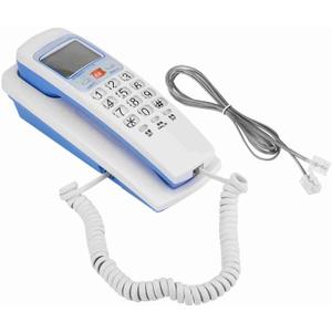 Yctze Corded Phone, FSK/DTMF Caller ID Telephone Corded Phone Desk Put Landline Fashion Extension Telephone for Home Wall Mount Phone (White)