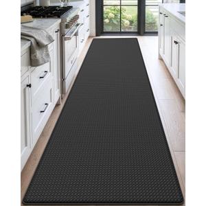 DEXI Kitchen Floor Mats Cushioned Anti Fatigue, 23x86, Large Long Standing Runner Rug Waterproof, Comfort Memory Foam Padded for Front Sink Laundry, Black