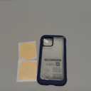 Miracase Glass Series for iPhone 12/12 Pro Case 6.1 inch, Upgraded Full-Body Rugged Phone Bumper Case Cover with Built-in 9H Tempered Glass Screen Protector and Camera Protector, Blue