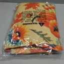 misaya Round Fitted Tablecloth with Elastic Edge, 100% Waterproof Oil Proof Plastic Table Cover, Vinyl Flannel Backed Tablecloth Fits 36"-44" Round Tables for Dinner, Outdoor, Picnic, Blue Leaves