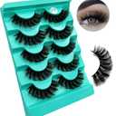 5 Pairs False Eyelashes Russian Fluffy Strip Lashes Faux Mink Lashes Like Eyelash Extension Volume D Curl Fake Eyelashes Pack