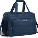 Travel Duffle Bag for Women, Underseat Carry On luggage Bag Foldable Overnight Weekender Hospital Bag Lightweight Airplanes Personal Item Travel Tote Bag for Women Birthday Gifts, 18IN Navy Blue