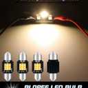 Alopee 4 Pack DE3022 Led Bulb 31mm Led Festoon Light DE3175 Warm White 6SMD 3020 Non-Polarity Canbus Error Free Dome Light for Car Map Door Trunk License Plate Lighting