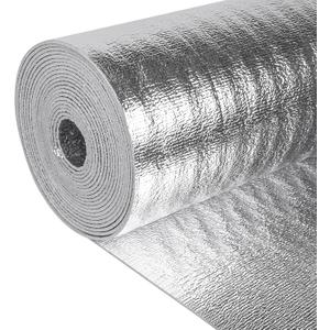 Reflective Insulation Roll 59in x 10Ft (3mm) Foam Core Radiant Barrier Double Reflective Aluminum Foil Wrap Insulation Sheet Thermal Shield for Winter RV Window Thermal Cold Insulating Summer Heat