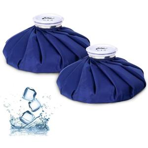 Ice Pack, Ice Bags for Injuries Reusable 2Packs, 11" Ice Bags Hot Water Bag for Hot & Cold Therapy and Pain Relief, No-Leak Elastic Breathable Ice Bag, Size 11", Blue