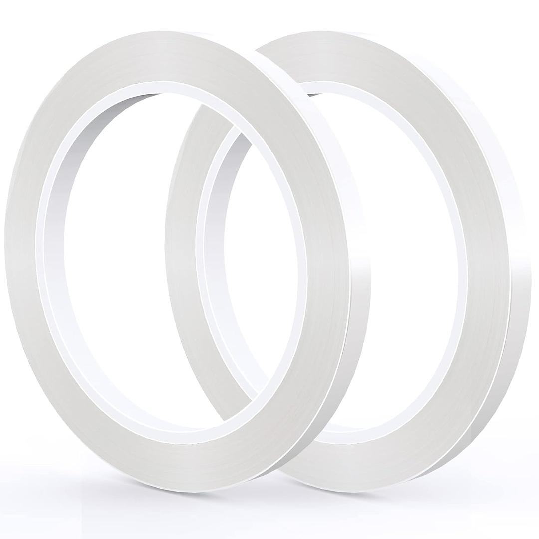 GLAMFIELDS 1/4" 60Yd Floral Tapes,Clear Floral Tape,White Floral Tape for Bouquet Stem Wrap, Waterproof Florist Tape for Flower Arrangements Supplies Craft Corsages Wedding 60 Yd/Roll