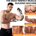 Chest Workout Equipment, Twister arm Trainer, Adjustable 5 Resistance Levels Ergonomic Home Gym Equipment, Chest Workout Equipment for Daily Fitness and Muscle Building Training (Balck&Red 66-77-88-99-110lb)