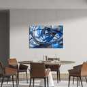 Abstract Wall Art Decor Modern Wall Art Pictures for Living Room Abstract Canvas Art Wall Decor Blue Wall Art Prints Black and White Wall Art Decor Artwork for Walls Home Office Decorations 32" X 48"