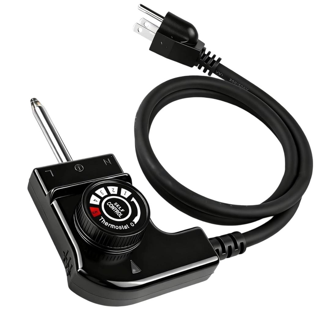 Electric Skillet Cord Replacement with Adjustable Thermostat Power Cord for Bella, Masterbuilt, Hamilton Beach Griddles, Grills, and Smokers