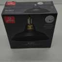 GLOBE Electric 65712 Robin 1-Light Plug-in or Hardwire Pendant, Satin Black, Antique Brass Accents, 15ft Black Woven Fabric Cord, in-Line On/Off Rocker Switch