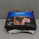 Always Discreet Boutique Incontinence and Postpartum Underwear for Women, Maximum Protection, Large, Black, 18 Count