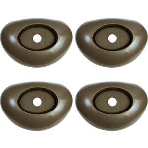 4-Pack Leg End Caps Footings 5 1/4" x 3 5/8"x1" for Frame Vertical Legs 2.5" x 1.75", Leg Caps Compatible with Coleman 18ft x 48in, 24ft x 52in, 22ft x 52in Round Above Ground Pool Foot Supports