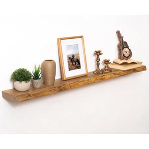 Marsmiles 48in Wood Floating Shelves for Wall Mounted, 1Pack|Natural, Live Edge, 48"L, 1Packs