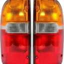 HECASA Tail Light Compatible with 1995-2000 Toyota Tacoma Pair Signal Brake Lamp Rear Taillight Assembly W/Bulb Replacement for TO2800116 TO2801116 8156004030 8155004030
