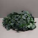 mizii 2 Strands Artificial Vines Eucalyptus Garland 72" Fake Vine with Silk Green Leaves Faux Hanging Plants Greenery Decorations for Bedroom Table Centerpieces Wall Party Wedding Room Decor (Green)
