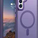 Rayboen for Samsung Galaxy S22 case Magnetic, [Compatible with Magsafe] Shockproof Protective Slim Fit Skin Feel Phone Cover for Samsung S22 5G with Translucent Hard Back & Soft Edge, Matte Purple