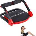 HOTSWEAT Ab Machine, Sit Up Exercise Equipment, Ab Workout Equipment with 3 Adjustable Resistance, Ab Trainer for Stomach Workout with 330 LBS Weight Capacity, Foldable Ab Crunch Machine for Home Gym (Red)