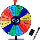 12 Slots Prize Wheel,12 Inch Prizes Spinner with Stand and Heavy Duty Base,Ruleta De Premios,Spin The Wheel for Fortune Spinning Game Carnival & Engaging Home Parties,Tradeshow.