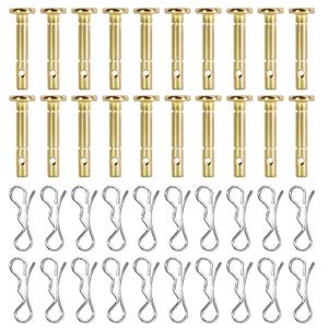 20 Sets Shear Pins and Cotters Pins,Replacement Shear Pins Compatible with Snowblower 738-04124 714-04040, Shear Pin Kit Compatible with MTD Craftsman Cub Cadet Troy Bilt Snowblowers