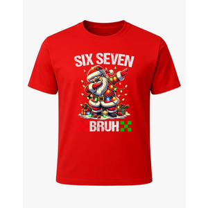 Six Seven Bruh 67 Dabbing Santa - 6 7 Christmas Meme Toddler T-Shirt size XS
