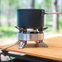 BESPORTBLE Portable Camping Gas Stove, Stainless Steel Mini Propane Burner for Outdoor Cooking, Lightweight Pocket-Sized Bbq Furnace for Hiking and Picnic