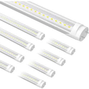Fluorescent Light Bulbs Replacement 4FT, T8 LED Bulbs 4 Foot Type A+B, 24W (65W Equivalent) 3200LM, 6000K Daylight White, 48 Inch Tube, F32T8 or F40T12 LED Replacement, Non-Dimmable, 8-Pack