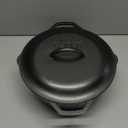 Lodge 7-Quart Cast Iron Dutch Oven  Made in USA, Pre-Seasoned, PFAS-Free & Non-Toxic, Heat-Treated, Induction Compatible, Self-Basting Lid, Durable Multi-Use Cooking Pot for Oven to Table