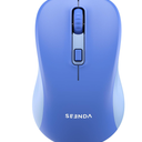 seenda Bluetooth Wireless Mouse, Bluetooth & 2.4G USB Dual Mode, Quiet Clicks, Smooth Tracking, 3-Level Adjustable 1600 DPI,Compact and Portable Mouse for Laptops, Tablets and More-Blue