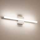 Combuh LED Bathroom Vanity Light Bar 24Inch 14W IP44 Chrome Shining Over Mirror Lighting Fixture Indoor Wall Sconces Modern Bright White 4000K