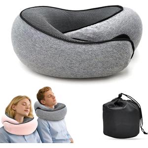 Travel Neck Pillows for Airplanes 2025 New Travel Pillow Neck Travel Pillow Memory Foam Airplane Pillow for Offices and Cars(Dark Grey)